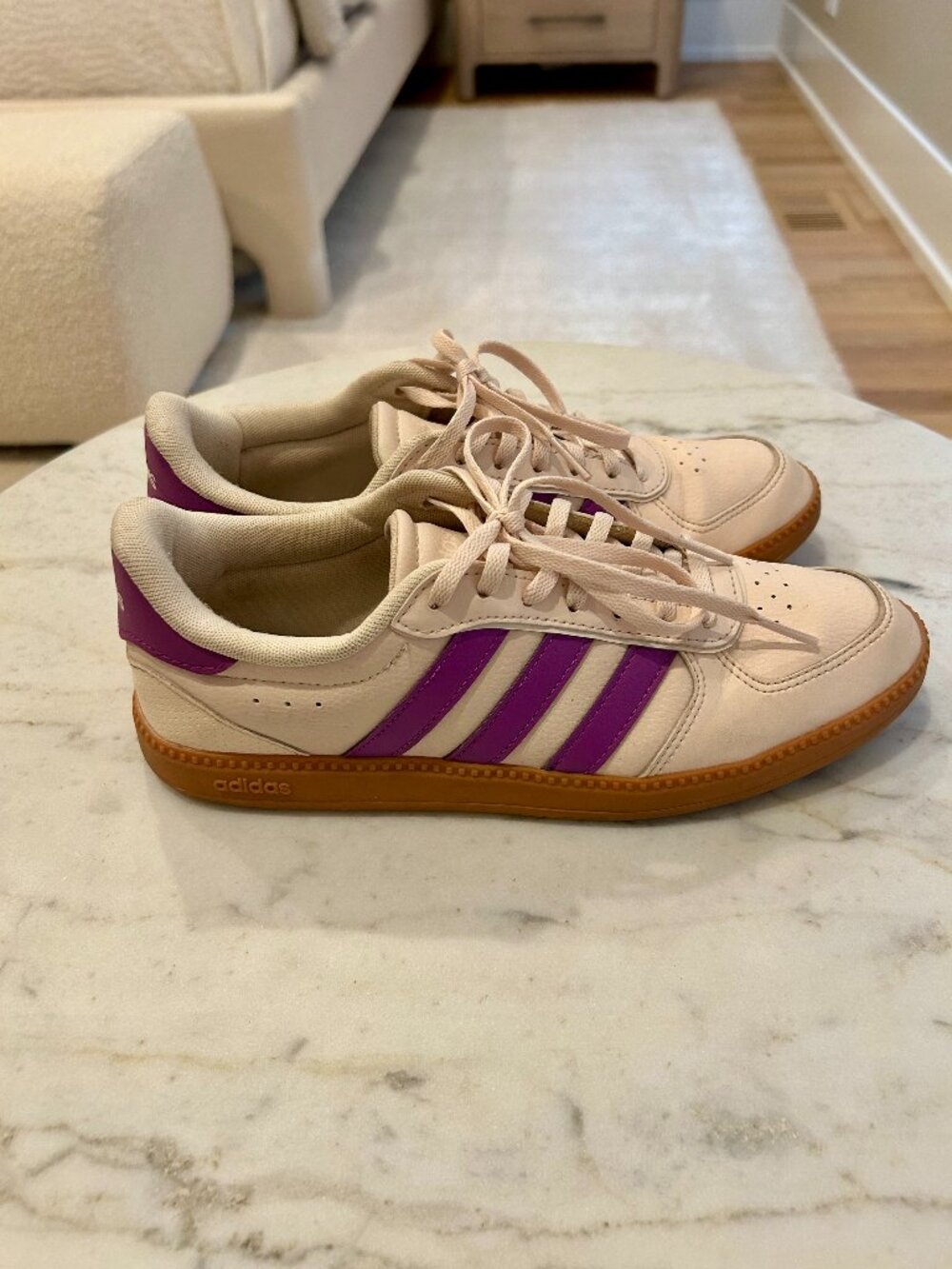 Adidas Breaknet Sleek Sneaker in Purple Stripe - Picture 2 of 5